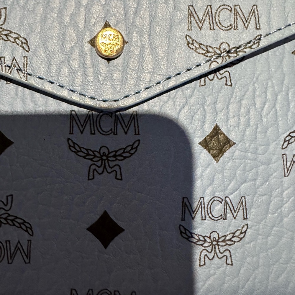 MCM Blue Viestos Envelope Clutch Authentic 📸 - Picture 3 of 7